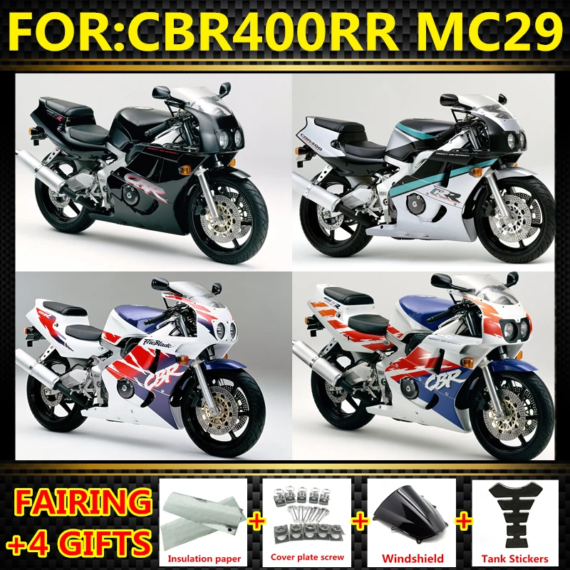 

Новый комплект обтекателей для мотоцикла ABS подходит для CBR400RR NC29 MC29 CBR400 1991 CBR 400 RR 400RR 1990-1999 комплекты обтекателей кузова