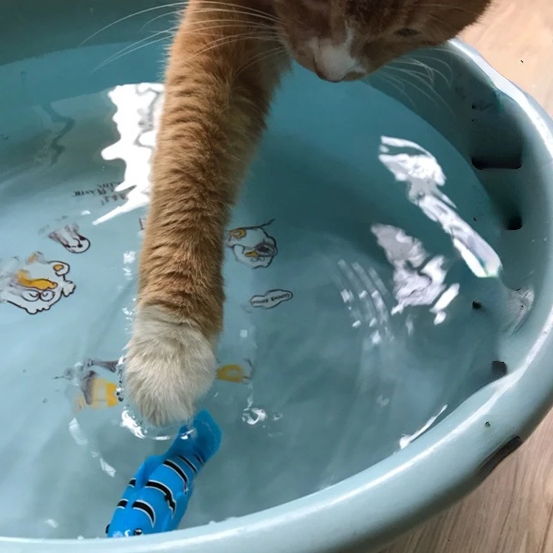 

Cat Interactive Electric Fish Toy Water Cat Toy for Indoor Play Swimming Robot Fish Toy for Cat and Dog with LED Light Pet Toys