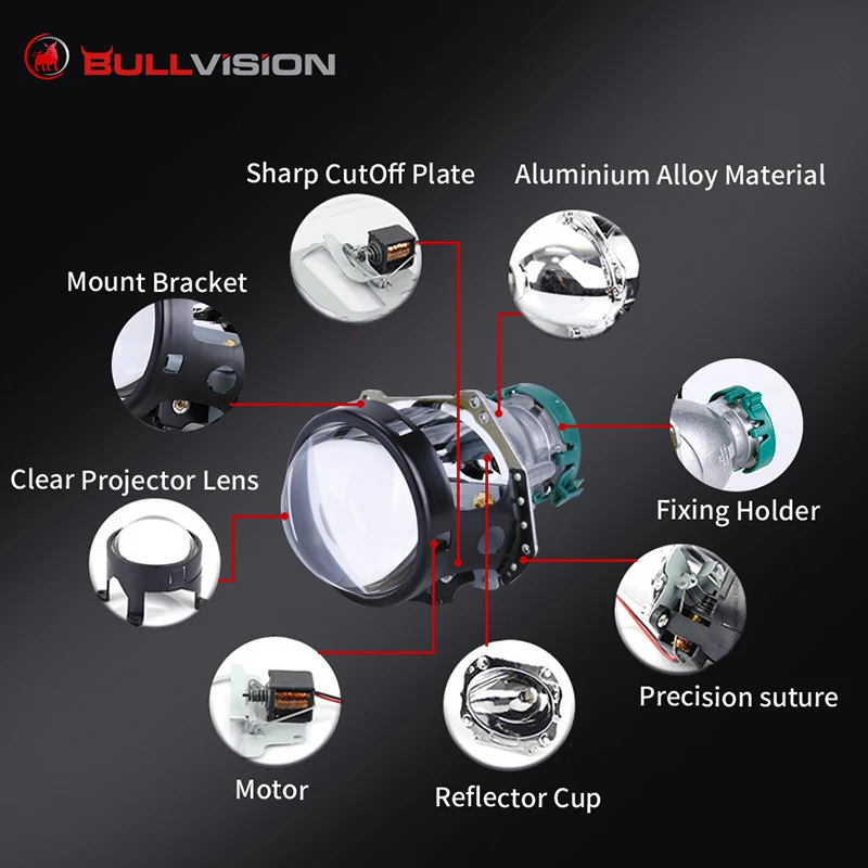 3 0 дюймов Bi LED прожектор объектив 6000 лм светодиодный K H4 H7 9005 9006 HB3 HB4 в драйвер