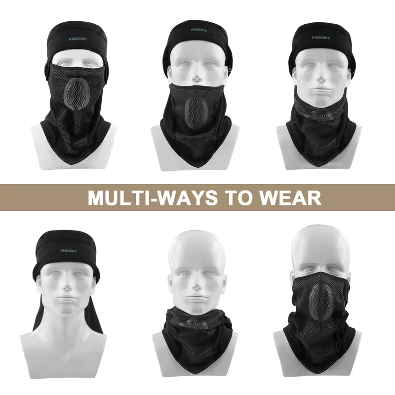 BAT FOX Мужская зимняя велосипедная маска флисовая теплая ветрозащитная для лица