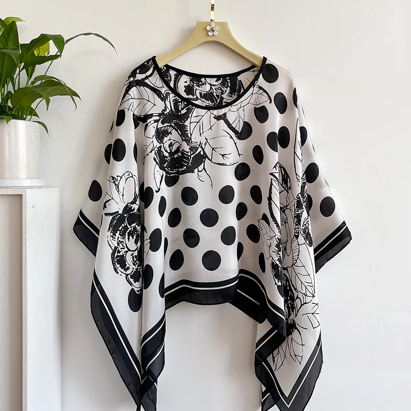 2024 Новый шелковый шарф 110x110 см роскошный брендовый дизайнерский женский платок с