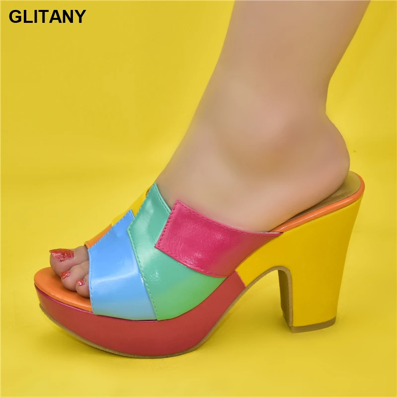 

Hot Selling Italian Style Slingbacks African Women Slippers African Shoes Decorated with Rhinestone Luxury Shoes Women 2023