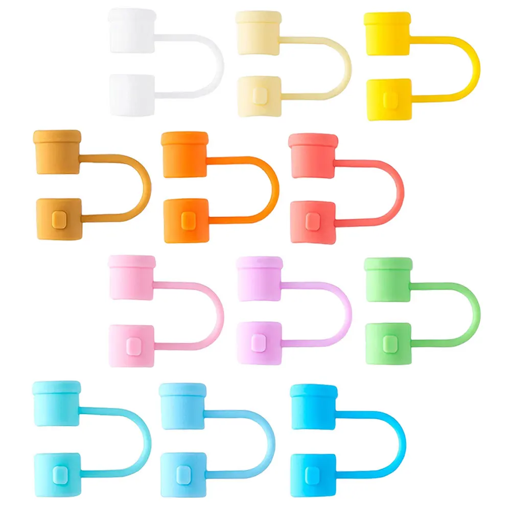 

Straw Cover Covers Silicone Cap Drinking Tip Caps Reusable Tips Plugs Toppers Protector Colorful Dust Cloud Cute Lids Topper