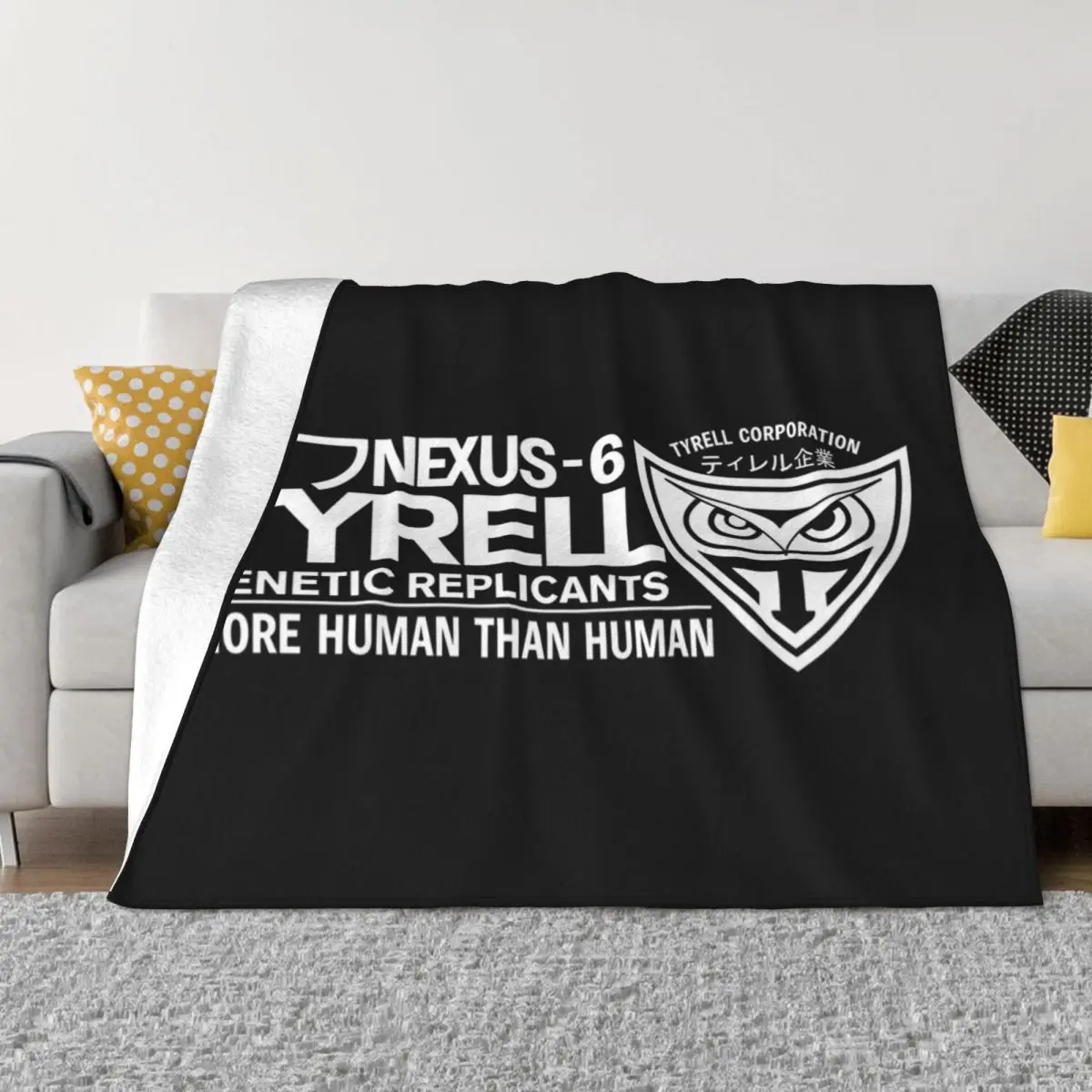 

Tyrell Nexus 6 Black Blanket Warm Fleece Soft Flannel Film Blade Runner 2049 Throw Blankets for Bedding Couch Outdoor Spring