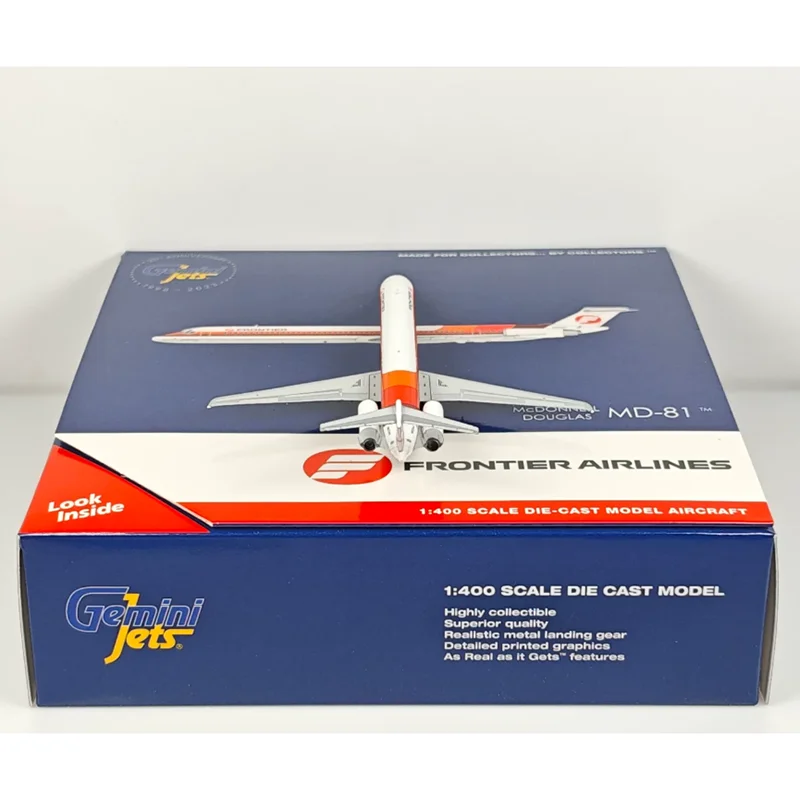 Фото Коллекционная модель самолета GeminiJets 1/400 Scale Border Air MD-80 N859HA из сплава, предмет декора №5