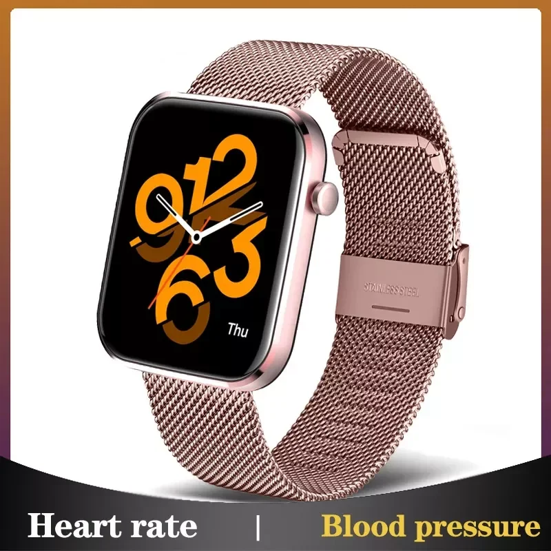 

Новинка женские умные часы 1,69 дюйма полный сенсорный фитнес-трекер активности в реальном времени измерение кровяного давления спортивные ...