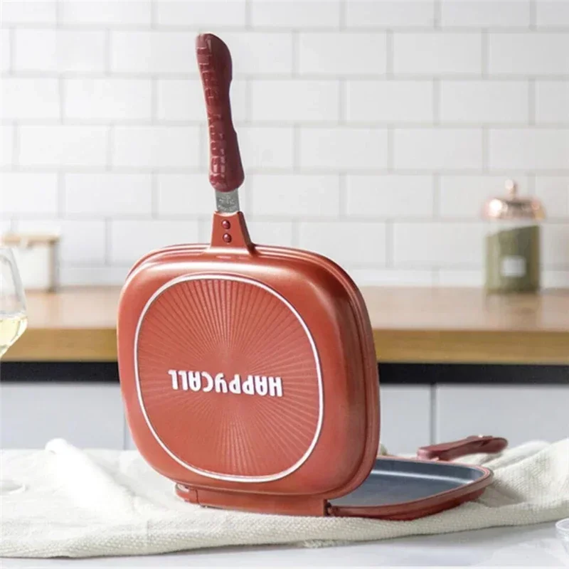 Сковорода антипригарная 32/28 см двусторонняя для барбекю