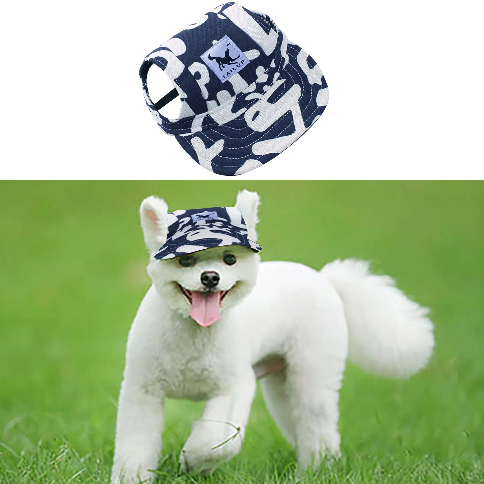 

Dog Cap With Ear Holes for Small Dogs Canvas Cap Dog Baseball Beach Visor Hat Puppy Outdoor Cap Headdress Accessories Dog Caps