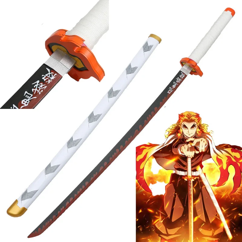 

Cosplay Anime Kimetsu no Yaiba Sword Weapon Demon Slayer Pattern Hagashi Akihito Satoman Tanjiro Sword 1:1 Knife Wood Prop 104cm