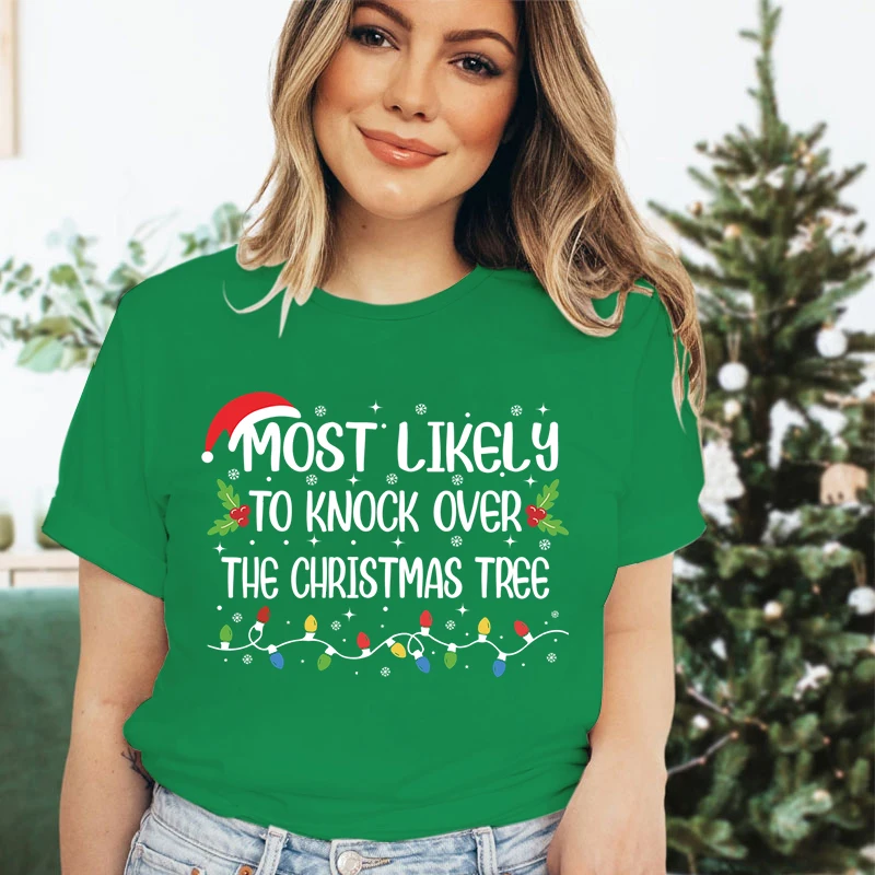 Одинаковые комплекты для всей семьи футболка рождественской вечеринки