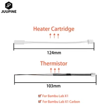 1/2PC Thermistor & Ceramic Heating Plate For Bambu Lab X1/X1-Carbon 3D Printer Hotend Heater Cartridge 24V 48W