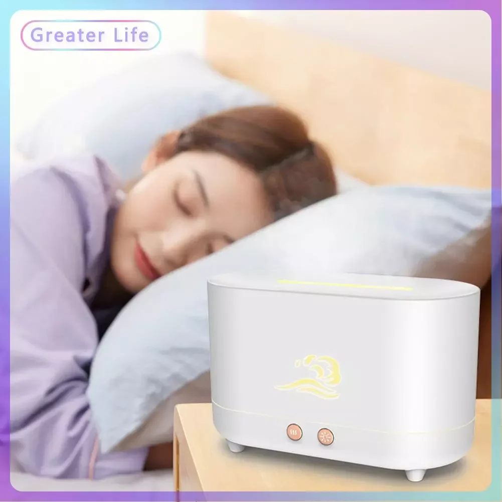 225ml Creative Air Humidifier Simulation Flame Lighting Effect Aroma Essential Oil Diffuser Home Fogger Mist Maker