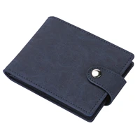 nfc protection buckle wallet for men pu leather small credit card holder with multi compartment business travel card organizer