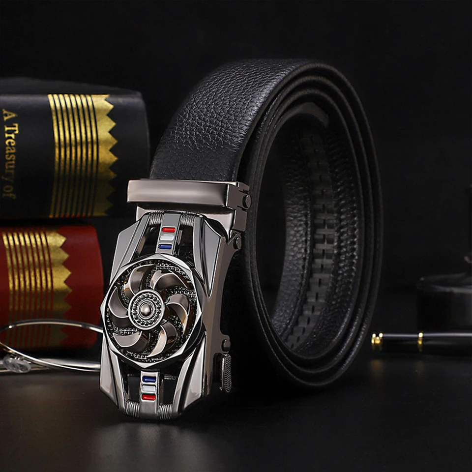 

Korean Version Men Automatic Buckle Belt Luxury Brand Design Silver Diamond Accessories Business Casual High Quality Jeans Belt