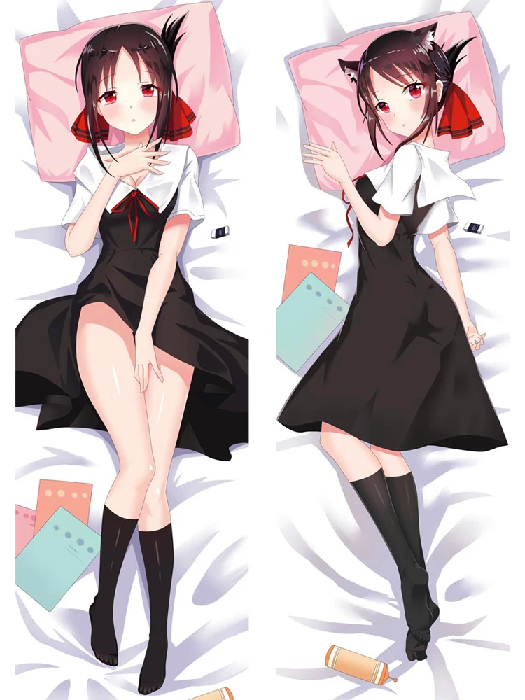 

Anime Kaguya Sama Love is War Pillow Cover Case 3D Doule Body cases Cushion with Hidden Zipper Closure