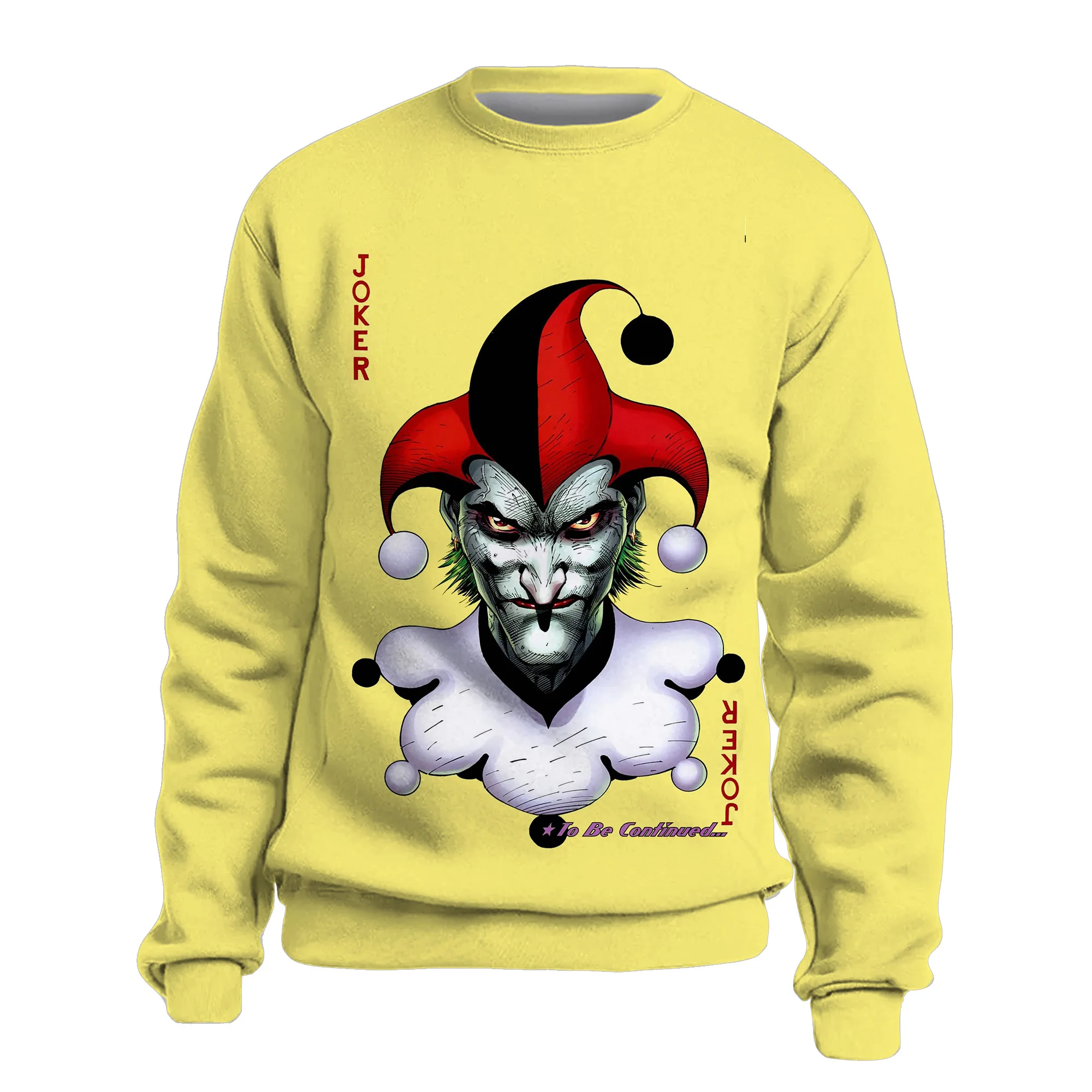 

Men's Clothing Sweatshirt Long Sleeve Pullover Poker Card Print Shirts Streetwear Fashion Tracksuit Men 2022