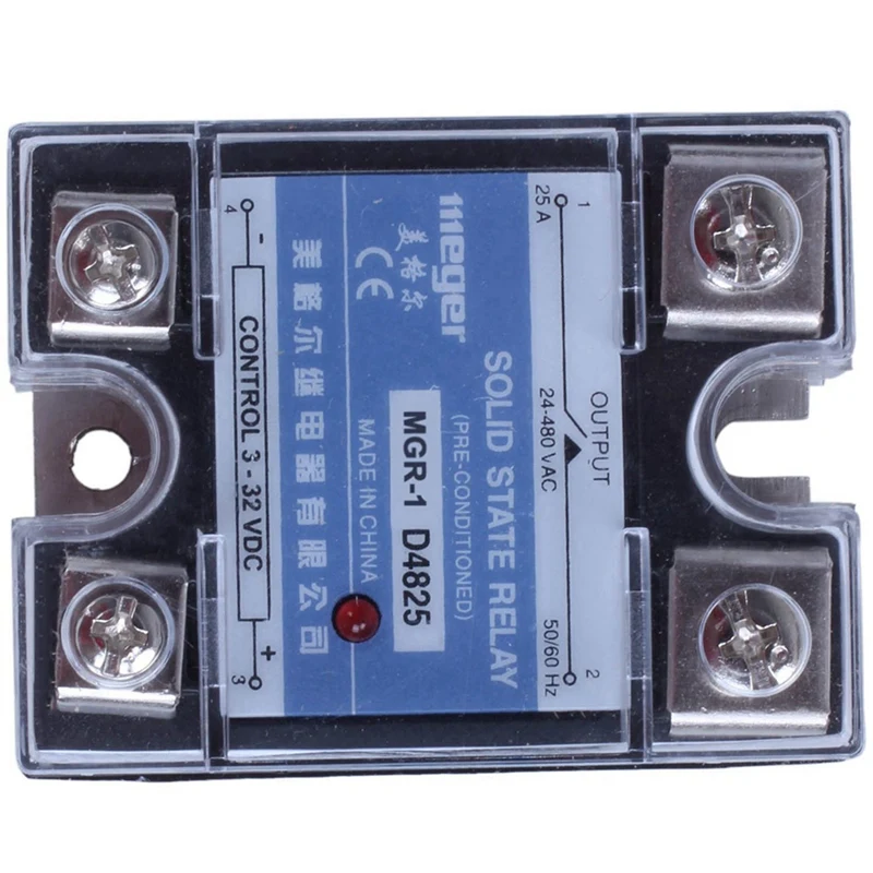 Горячее предложение Однофазное твердотельное реле 3X MGR-1 D4825 SSR 25A DC 3-32 V AC 24-480