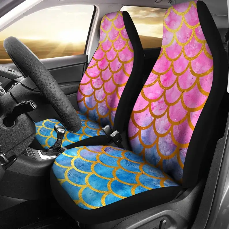

Mermaid Scales, Car Seat Cover, Blue and Pink, Car Accessories, Hippie, Car Covers, Seat Covers, Gift for Her, Seat Covers For C