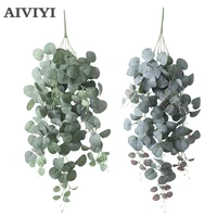 wall hanging eucalyptus bouquet artificial leaves decoration greens rattan christmas party decoratio wedding supplies fake plant