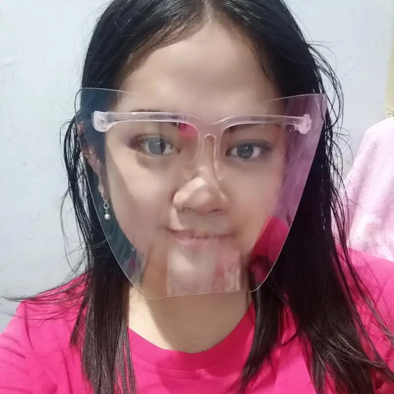 

Transparent Full Face Shield Mask Head Protective Cover Eye Safety Glasses Kitchen Tools Screen Visors Dust WindProof Anti-Fog