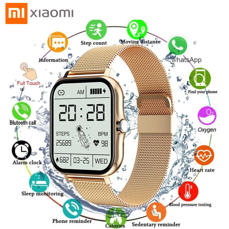 

HOT XIAOMI SmartWatch CT2 1.69 Full Touch Fitness Smartwatch Men Woman Heart Rate Monitor Bluetooth Waterproof Watch For Android