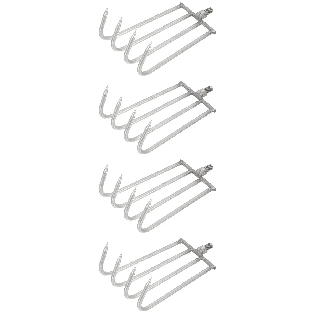 

4pcs Portable Aquatic Rake Stainless Steel 4 Rake Removal Tool for Fishing