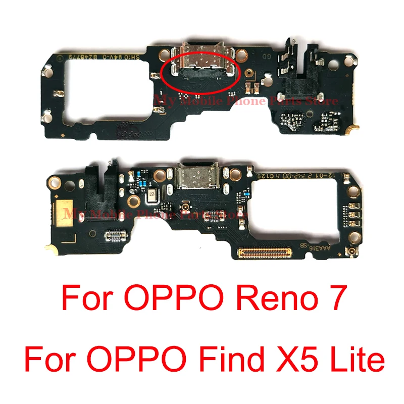 

High Quality With IC USB Charging Port Dock Board For OPPO Reno 7 4G Charge Charger Board Flex Cable For OPPO Find X5 Lite