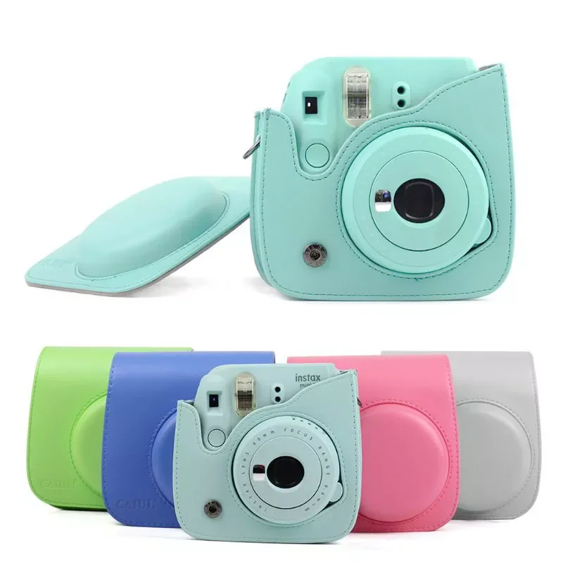

Портативная сумка для фотоаппарата из искусственной кожи 5 цветов, чехлы с плечевым ремнем для Fujifilm, Polaroid Mini 8/8 +/9 Instax