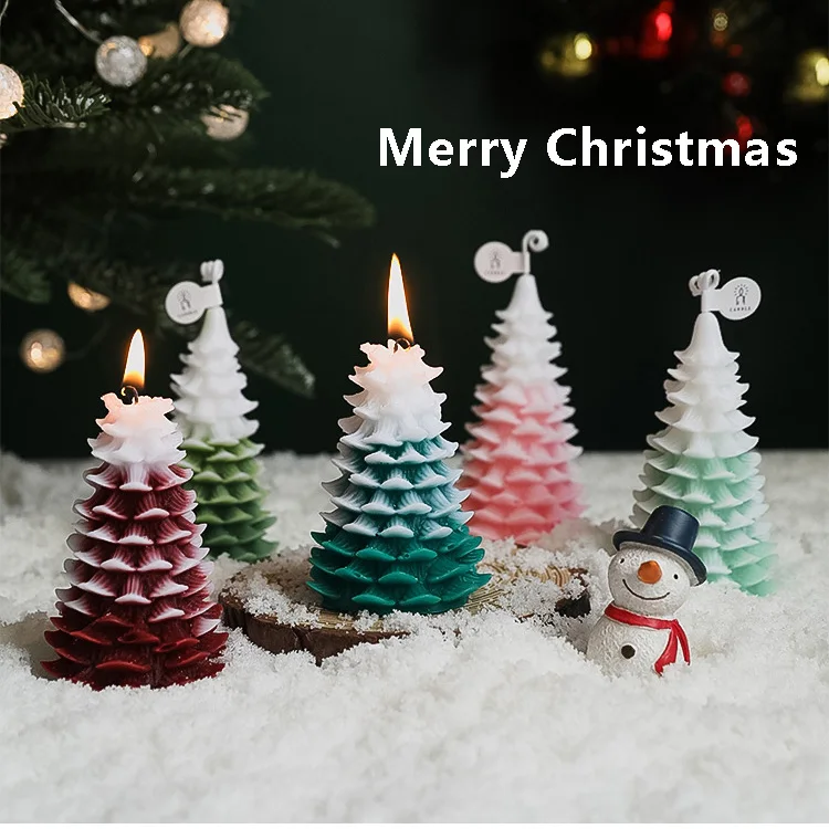 

Christmas Tree Scented Candle Room Decor Ins Style Relieve Fatigue Increase Atmosphere for Christmas Gift Candles Wholesale