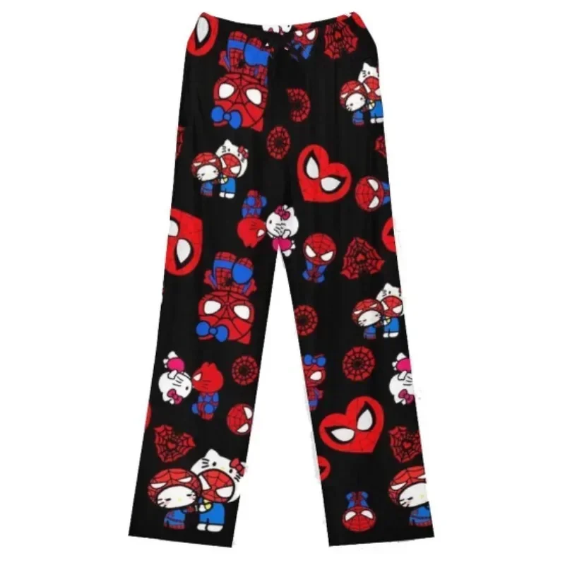 Хлопковые свободные женские пижамные штаны Hello Kitty