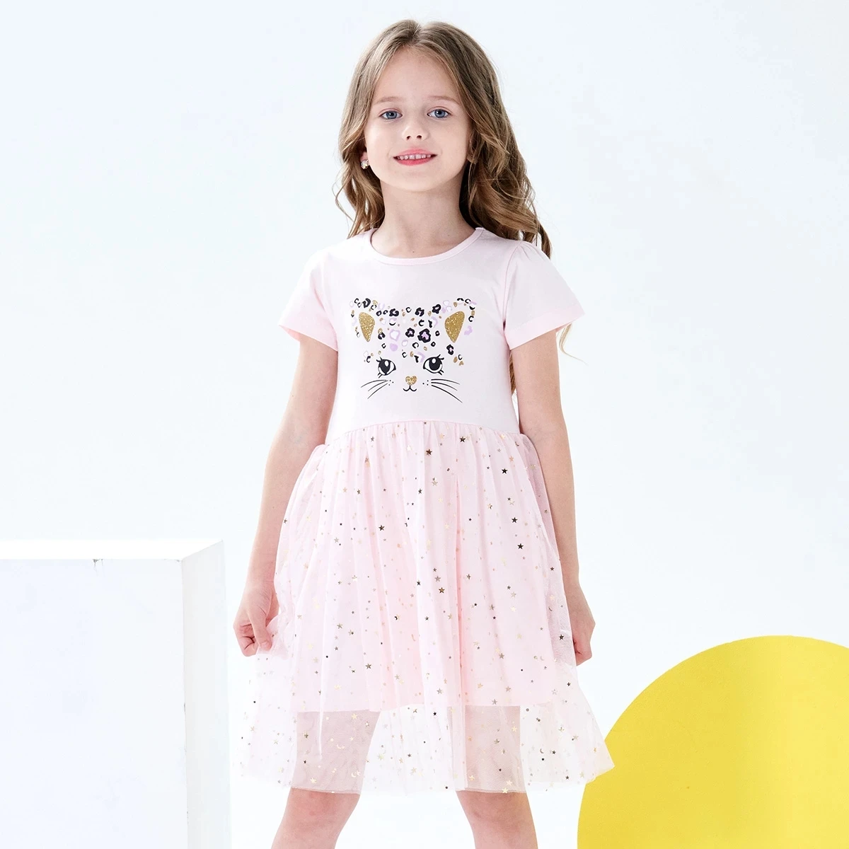 2021 Summer Girl Dress Children Costume Princess Birthday Clothing Unicorn Light Tulle Dresses 2/3/4/5/6/7/8/9 Yrs Kids Clothes | Детская