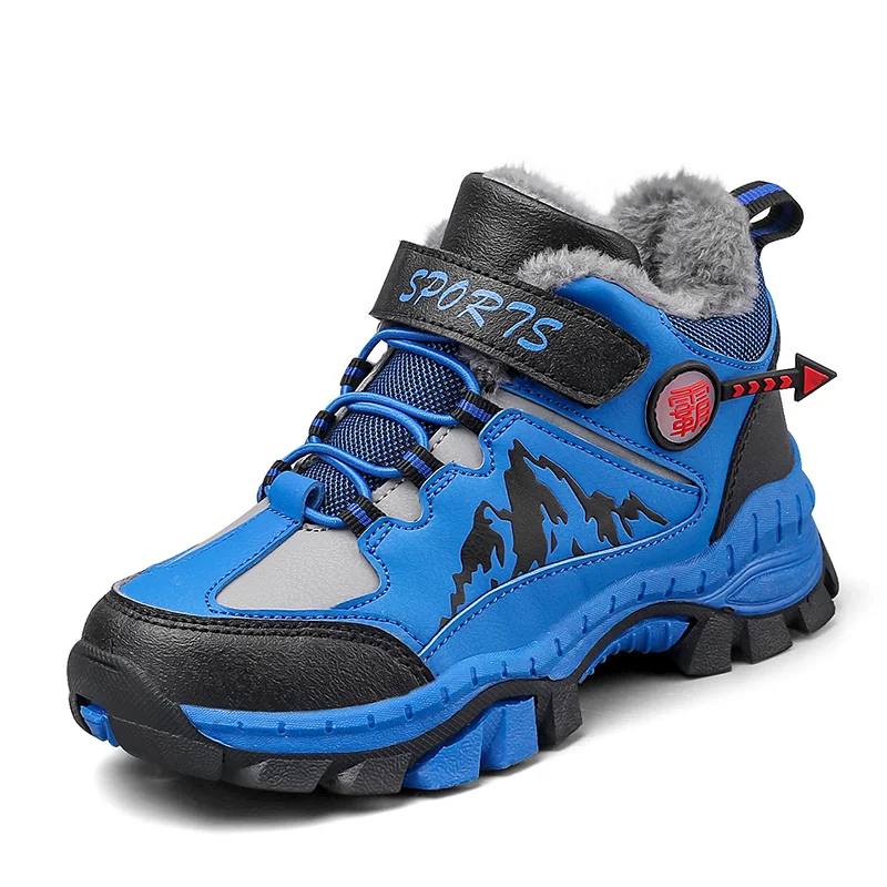 

Winter Kids Sneakers Thermal Comfortable Hiking Shoes Shock-Absorbant Trekking Sneakers Wear-Resisting Outdoor Climbing Shoes