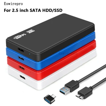 외장 하드 드라이브 디스크 박스 케이스, 외장 USB 3.0, 2.5 인치 SATA HDD SSD 인클로저, PC 노트북 스마트폰 PS5 용