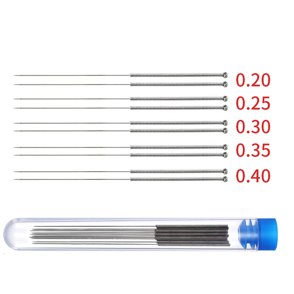 

10pcs Stainless Steel Nozzle Cleaning Needles Tool 0.2mm 0.25mm 0.3mm 0.35mm 0.4mm Drill For V6 Nozzle 3D Printers Parts