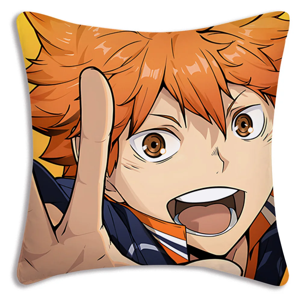 V-VolleyballS Boy Pillow Covers Cartoon Sofa Decorative Home Double-sided Printing Short Plush Cute Cushion Cover