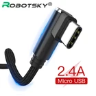 Кабель Micro USB Type-C для передачи данных, а, 90 градусов