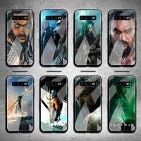 aquaman phone case tempered glass for samsung s20 plus s7 s8 s9 s10 note 8 9 10 plus