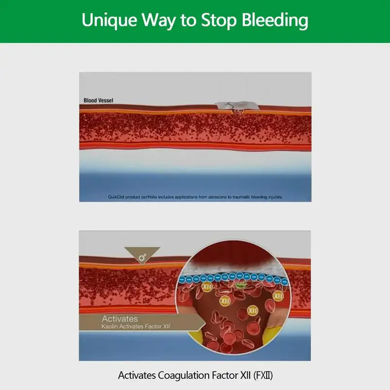 Кровоостанавливающая каолиновая марля боевая экстренная травма Z-складная