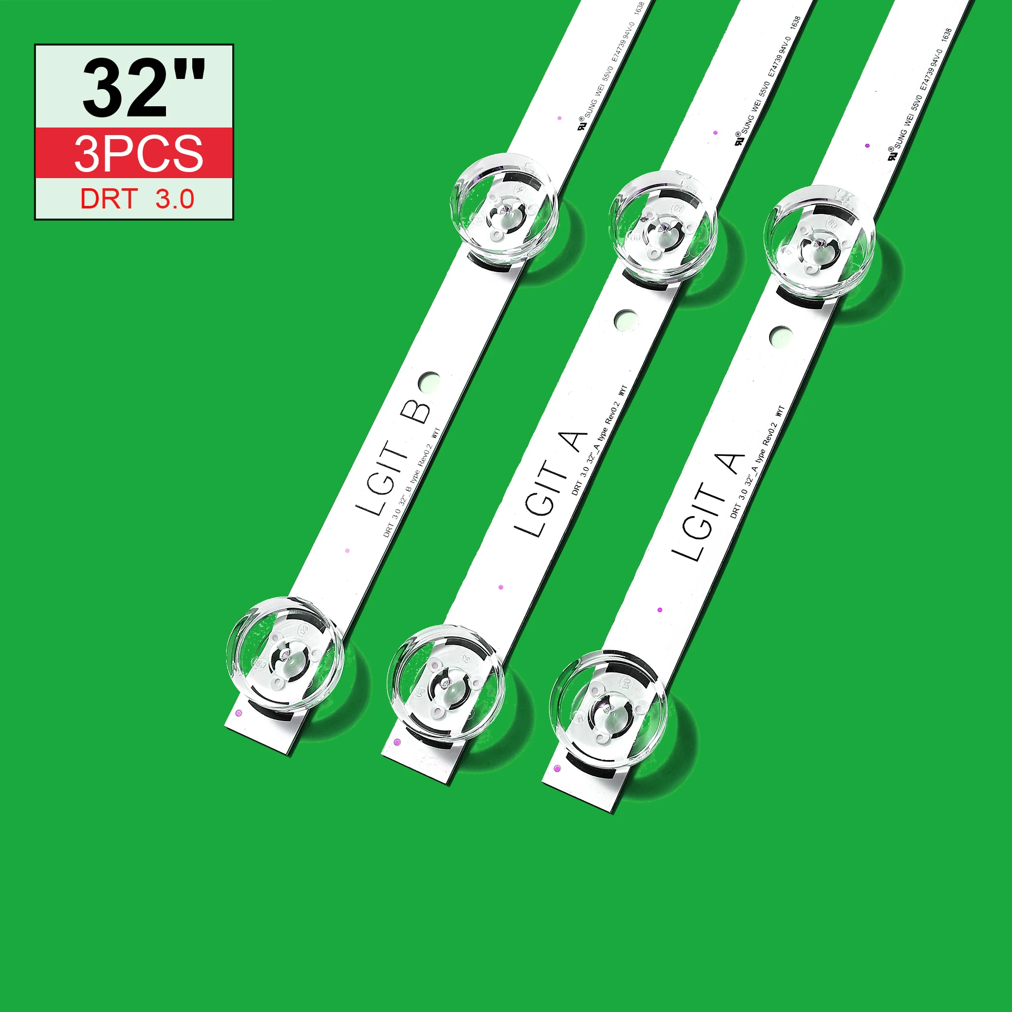 10 комплектов = 30 светодиодный т. светодиодных лент для подсветки 32LB5500 32LB5600 32LB5610