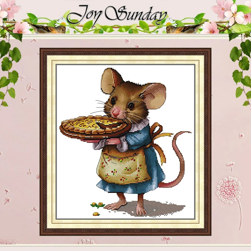 Набор для вышивки крестиком Mrs. Mouse с узорами в виде пирога 11CT 14CT 16CT штампованный DMC