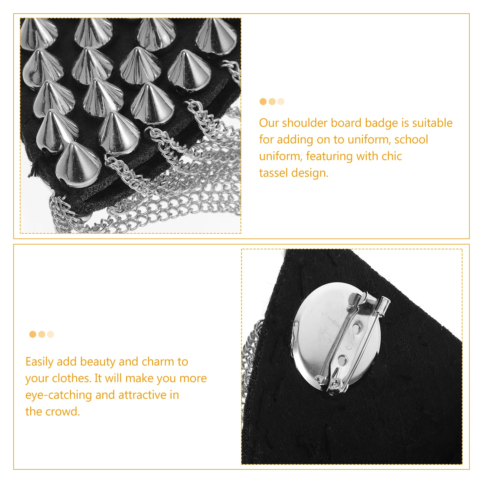 Заклепки эполеты погоны на плечо ювелирные изделия кисточка DIY костюмы значок