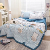zhenxishushi summer cotton comforters bed plaid quilt duvets bedspread on bed double blanket comforter air conditioning quilt