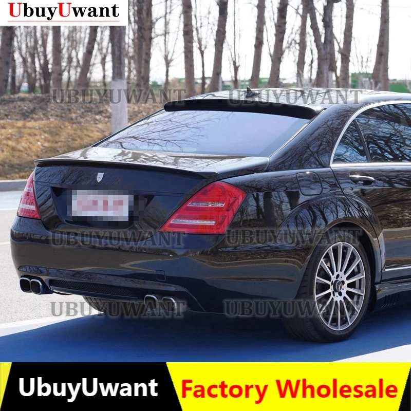 

For Mercedes Benz S class w221 S320 S400 S420 S450 S600 2008 2009-2011 2012 2013 2014 2015 ABS Material spoiler rear trunk wings