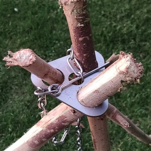 Outdoor Grill Hanging Pot Stand Set BBQ Tool Stainless Steel Triangle Bonfire Rack Portable Picnic Hanging Holder Camping