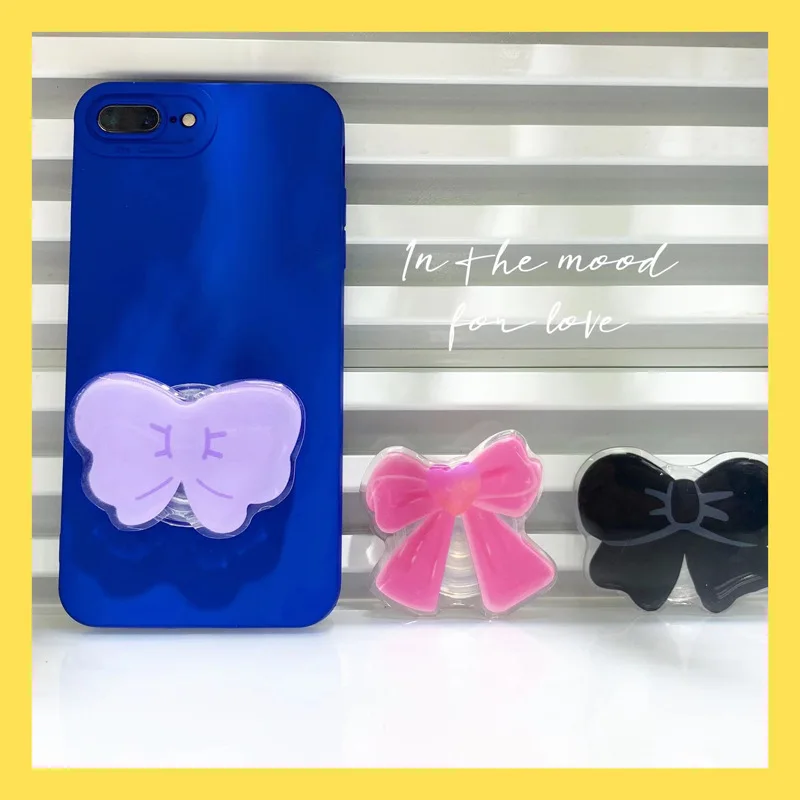

5pcs Acrylic Butterfly Bowknot Universal Phone Holder Griptok Support For iPhone Grip Tok Folding Finger Stand Socket