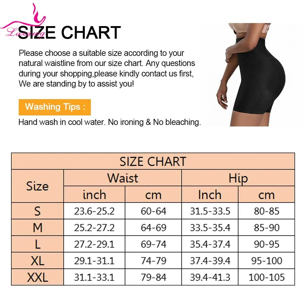 LAZAWG Butt Lifter Shapewear for Women Waist Trainer Booty Lifter Panties Waist Cincher Fajas Hip Enhancer Shorts Body Shaper