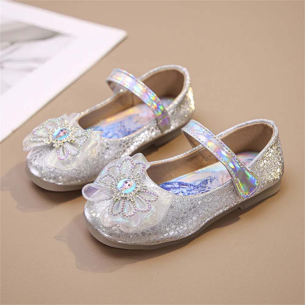 BAXINIER Girls' Glitter Shiny Sandals Kids Pink Princess Shoes Toddler Spring Summer Girls Crystal Shoes Catwalk Show Shoes