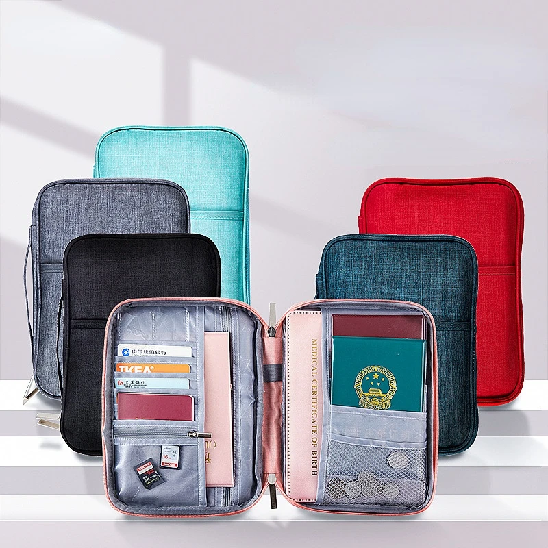 Купи Wallet Family Passport Holder Travel Document Storage Organizer Portable Waterproof Document Bag Cardholder Storage Accessories за 148 рублей в магазине AliExpress