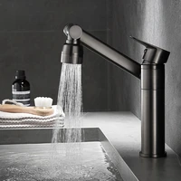 brass basin faucet household black silver gold bathroom basin washbasin can be rotated hot and cold faucet bathroom facilities