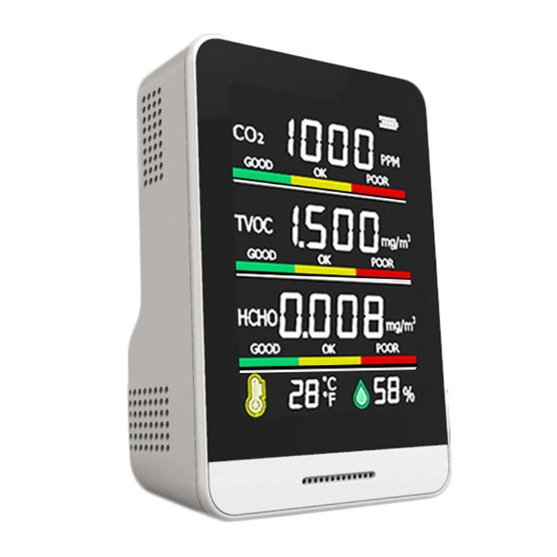 Монитор качества воздуха в помещении Профессиональный Точный CO2 TVOC HCHO датчик